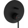 Набор встроенной душевой системы VITRA ORIGIN на 3 направления, матовый черный (верхняя лейка, излив, ручной душ, смеситель встроенный внешняя и внутренняя часть) A49284EXP