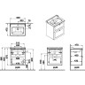 Тумба VITRA ROOT CLASSIC 60 см с классической раковиной 2 ящика матовый белый 68848